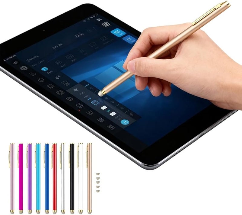 Gold Lightweight Touch Pen With Conductive Fabric Tip And Ergonomic Design - Image 3